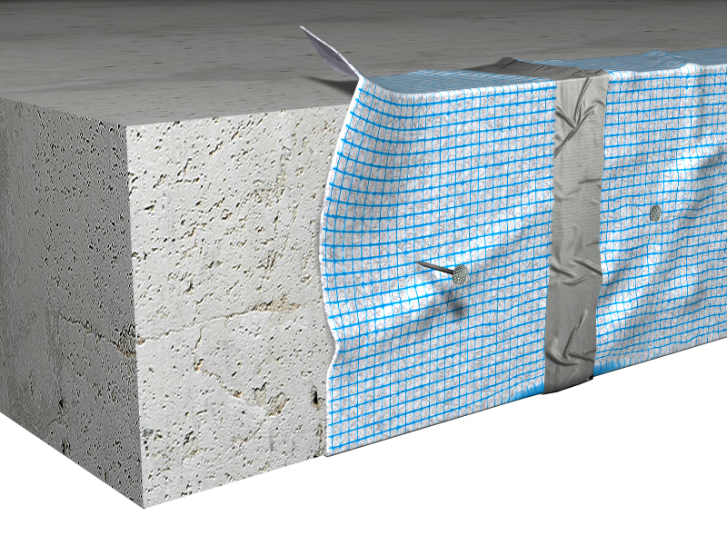 Cravado à estrutura descofrada